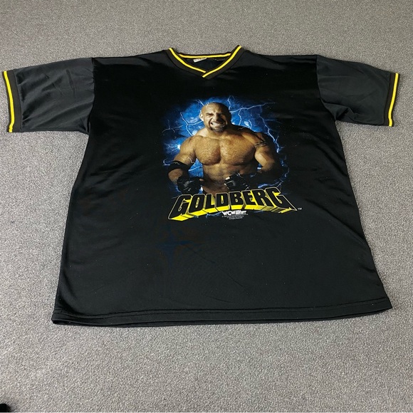 Vintage 90s WCW Goldberg Wrestling V-Neck Jersey World Championship Wrestling. - Picture 1 of 7